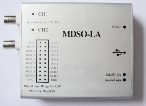 MDSO-LA示波器逻辑分析仪是一款基于PC的高性价比的电路分析调试工具。虚拟示波器功能：最高采样率48M、模拟带宽20M，可以同时工作；16路逻辑分析仪