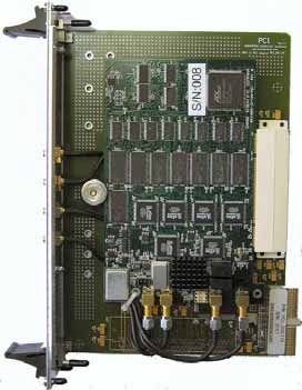 6U;CPCI总线 ；1.0 GHz/s采样, 12位单通道任意波形发生器卡，4MB标配内存，可升级16MB 内存。