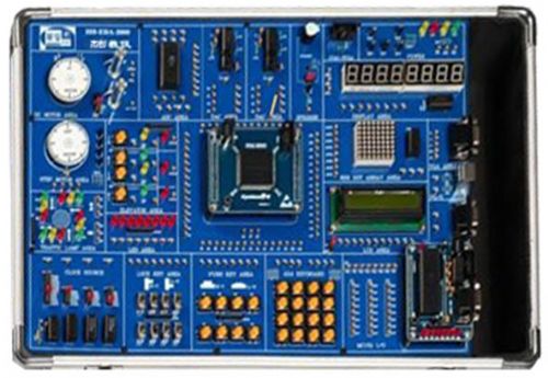  EDA教学实验系统是适合工科专业进行EDA课程教学实验以及课程设计的必备工具，系统由四部分组成，包括：可编程逻辑器件部分、单片机最小系统部分、外围接口部分，实验内容丰富生动形象