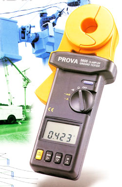 非接觸式測量接地電阻，歐姆測量範圍1~1200歐姆，可鉤接地棒直徑23mm