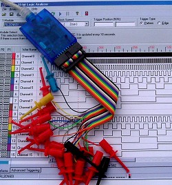 非同步采样, 最大500MHz，最小100Hz,同步采样速度 – 最大100MHz,16通道, 存储深度2K