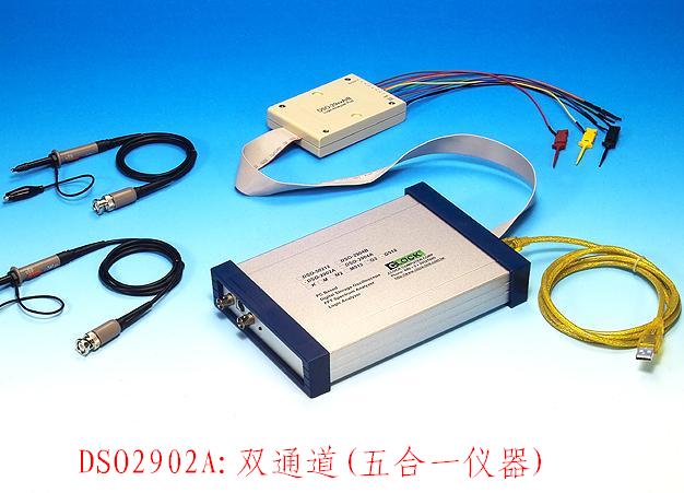 USB口:双通道1GHz/s采样数字示波器+四通道逻辑分析仪+频谱分析仪+频率计+时钟振动分析仪,存储深度:512--2048K,二次开发

