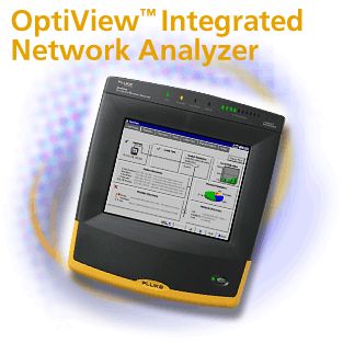 OptiView 集成式分析仪。它将你所需要的所有网络监测和故障诊断功能集成在一个电池供电的手持式工具中。 包括了一个高性能协议分析仪，一个快速电缆测试仪， 一个RMON2探头。 使其成为你所需要的唯一的手持式测试工具。